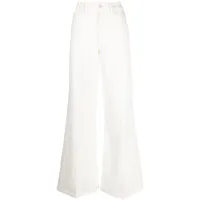 frame pantalon de tailleur à coupe évasée - blanc