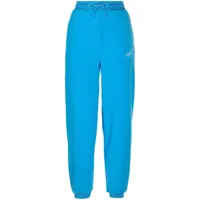 tommy jeans pantalon de jogging à logo brodé - bleu