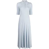 rosetta getty robe-chemise à manches courtes - bleu