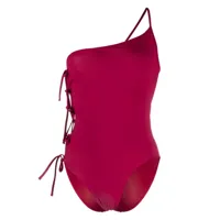 rick owens maillot de bain à design à une épaule - rose