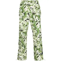 palm angels pantalon droit à fleurs - vert
