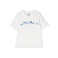 woolrich kids t-shirt à logo imprimé - blanc