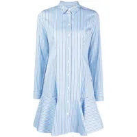 lauren ralph lauren robe-chemise triella à rayures - bleu