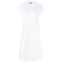 lauren ralph lauren robe-chemise à manches courtes - blanc