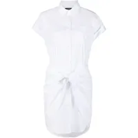 lauren ralph lauren robe-chemise à manches courtes - blanc