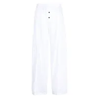 kiki de montparnasse bas de pyjama à liserés contrastants - blanc