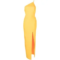 solace london robe asymétrique à design sans manches - jaune