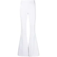 genny pantalon évasé à fermeture zippée - blanc
