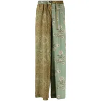 pierre-louis mascia pantalon ample à fleurs - vert