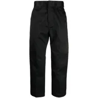 neighborhood pantalon de costume à plis marqués - noir