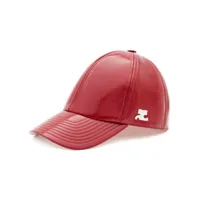 courrèges casquette à patch logo - rouge