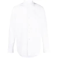 fedeli chemise en coton stretch à manches longues - blanc