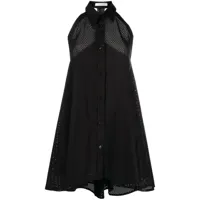 philosophy di lorenzo serafini robe-chemise courte à design sans manches - noir