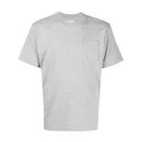 sacai t-shirt en coton à poche plaquée - gris
