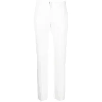givenchy pantalon de tailleur à plaque logo - blanc
