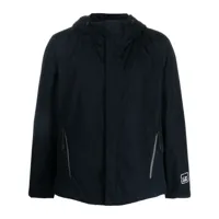 c.p. company veste zippée à patch logo - bleu