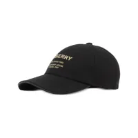 burberry casquette à logo horseferry brodé - noir