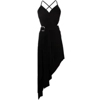 alexandre vauthier robe asymétrique à design drapé - noir