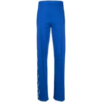 burberry pantalon droit à chaines imprimées - bleu