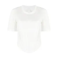 dion lee t-shirt à détail de corset - blanc