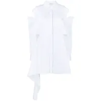 alexander mcqueen robe-chemise à découpe - blanc
