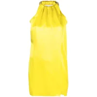 stella mccartney robe courte à ornements en cristal - jaune