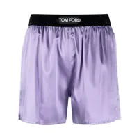 tom ford short à taille logo - violet