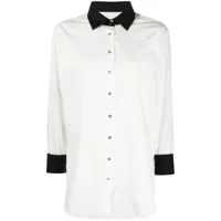 marques'almeida chemise à design bicolore - blanc