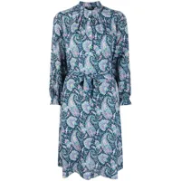 a.p.c. robe courte à motif cachemire - bleu