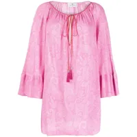 etro robe de plage à motif cachemire - rose