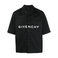 givenchy chemise à logo imprimé - noir