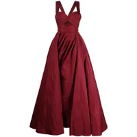zuhair murad robe longue à découpes - rouge