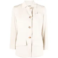 hermès pre-owned veste en coton (années 2000) - tons neutres