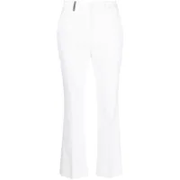 peserico pantalon de tailleur à plis marqués - blanc