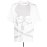 mastermind world t-shirt à imprimé tête de mort - blanc