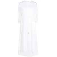 peserico robe-chemise à lien de resserrage - blanc