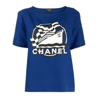 chanel pre-owned t-shirt la pausa à imprimé graphique (2019) - bleu