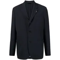 paul smith manteau boutonné à broderies - noir