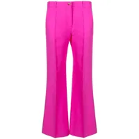 valentino garavani pantalon de tailleur en laine mélangée - rose
