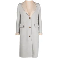 eleventy manteau bicolore à simple boutonnage - gris