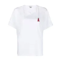 ports 1961 t-shirt brodé à manches courtes - blanc