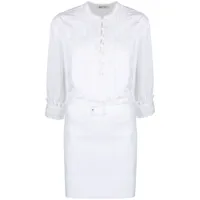 ports 1961 robe courte en coton à broderies - blanc