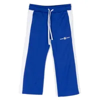 amiri kids pantalon de jogging à logo imprimé - bleu