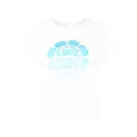 re/done t-shirt en coton à logo imprimé - blanc
