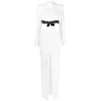 jean-louis sabaji robe courte à détail de chaîne - blanc
