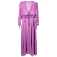 olympiah robe de plage à volants - violet
