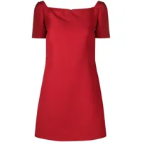 valentino garavani robe courte à encolure carrée - rouge