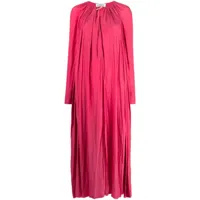 lanvin robe longue à design plissé - rouge