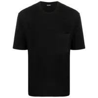 zegna t-shirt à poche poitrine - noir