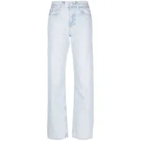 calvin klein jeans jean droit à taille haute - bleu